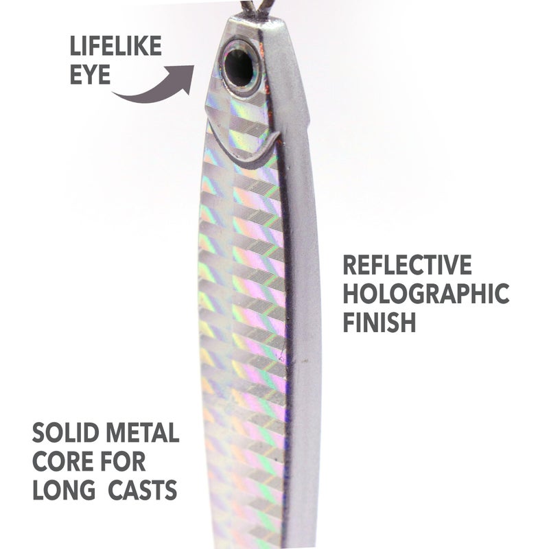 Clarkspoon Stick Jig 2 Pack | Clarkspoon | Bonito Albies Bluefish Mullet and More (Silver Flash) - Image 3